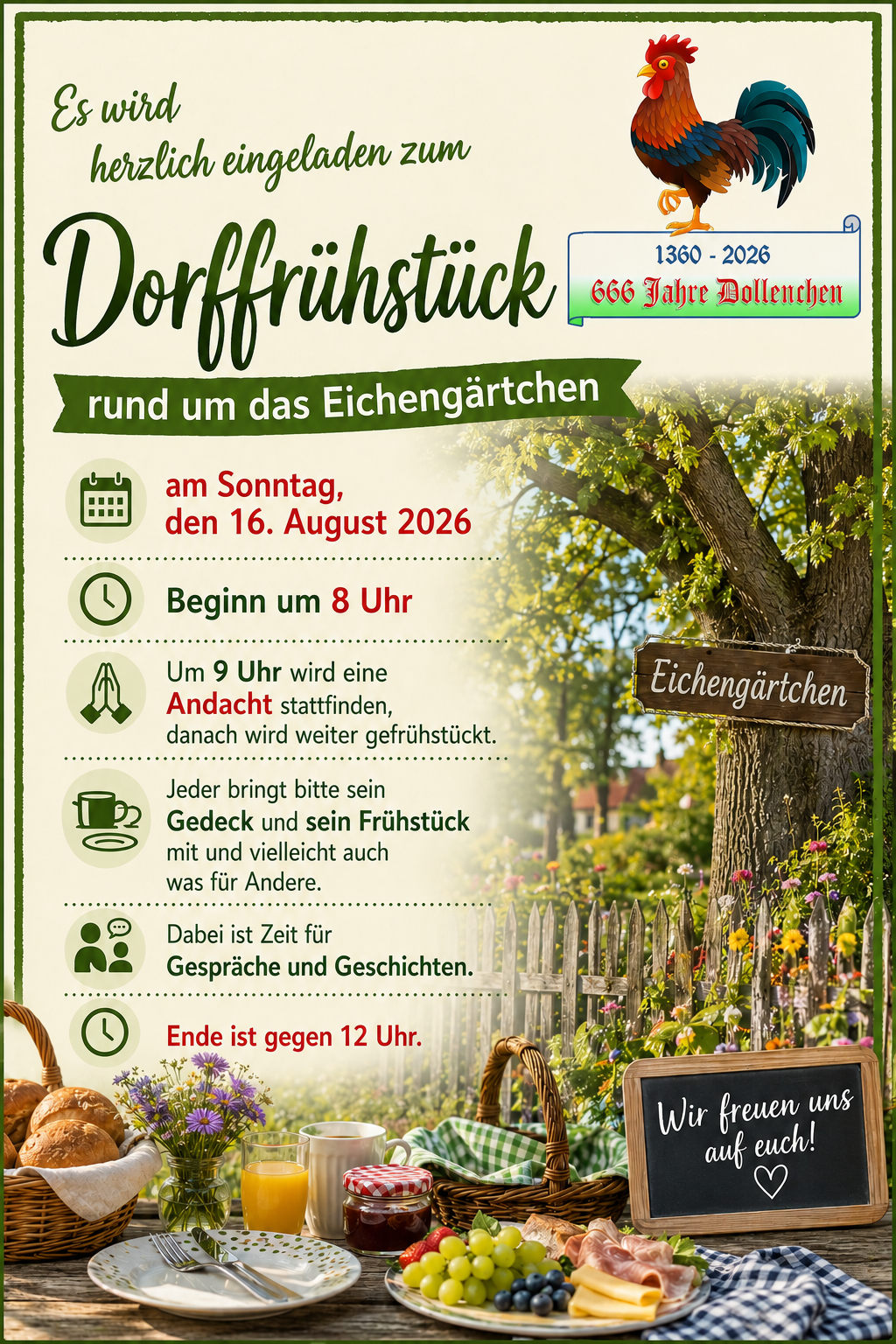 Einladung Dorffrühstück